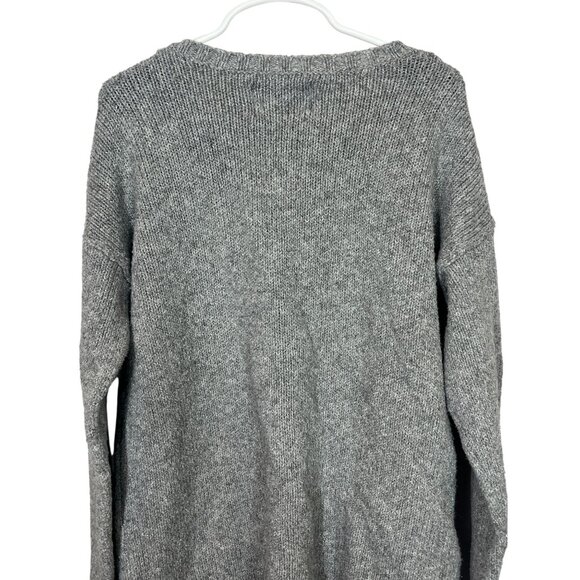 Justice Gray Knit Flamingo Pom Pom Sweater Girls Size 14/16 - Picture 10 of 12